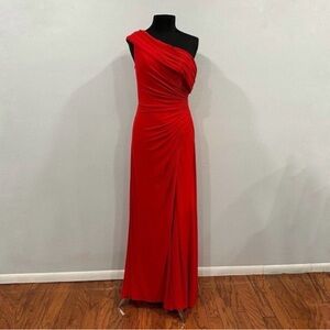 Mac Duggal 26517 One Shoulder Gown Red 6